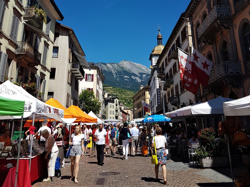 Bauernmarkt in Sion