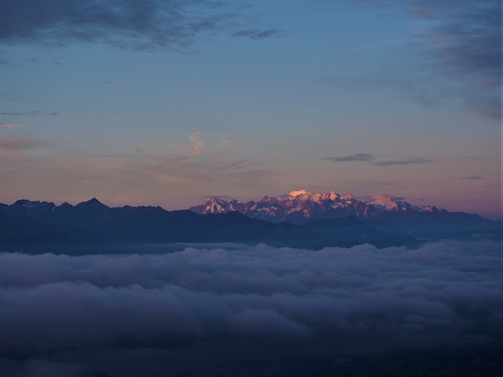 Blick auf das Mont-Blanc-Massiv